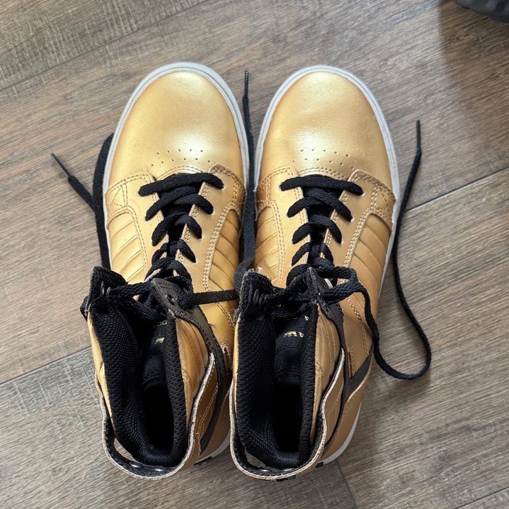 Supra Kids Gold and Black Sneakers